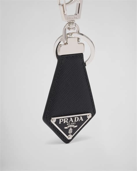 prada saffiano leather zip around keychain|Black Saffiano Leather Keychain .